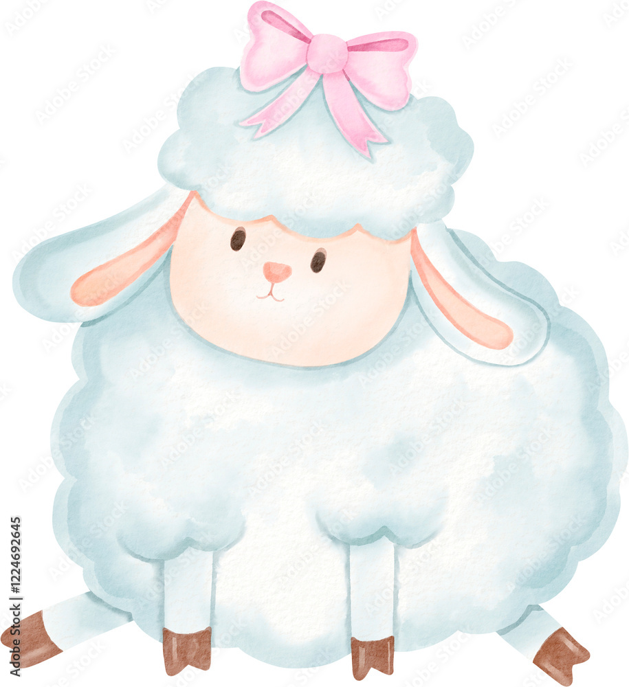 watercolor sheep watercolor sheep