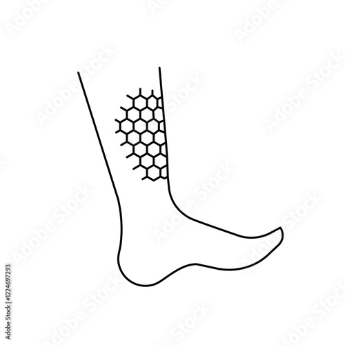 Artificial skin technology linear icon. Editable stroke.