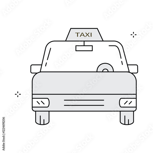 Taxi Service Urban Transport Vector Icon Design