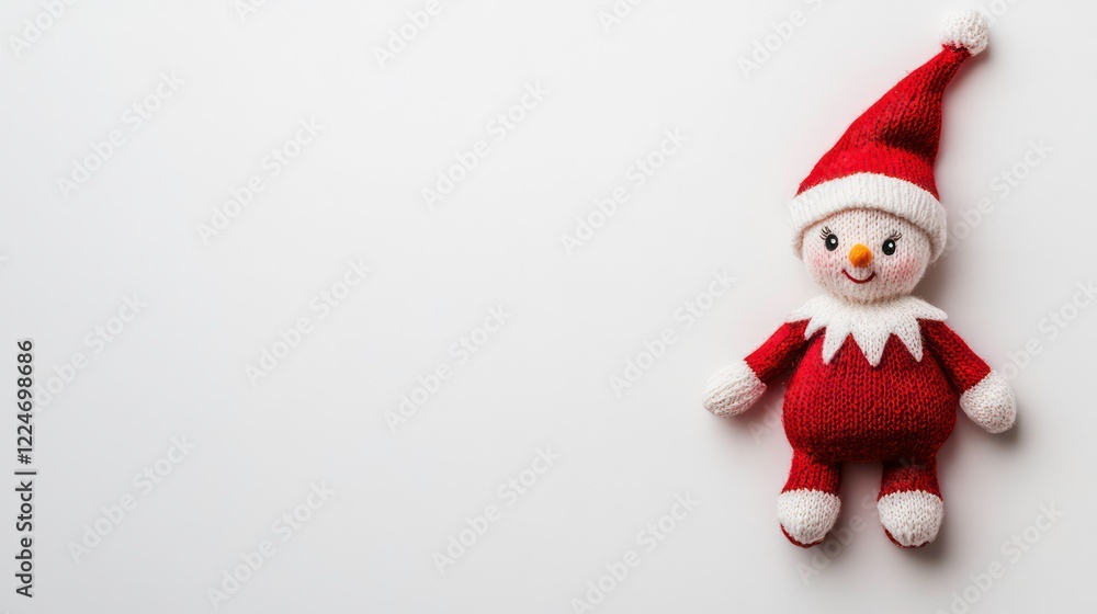 Christmas Elf toy on an isolated white background with copy space. Christmas spirit, Christmas shelf tradition. isolated on white background Christmas Elf toy on an isolated white background with copy space. Christmas spirit, Christmas shelf tradition. isolated on white background