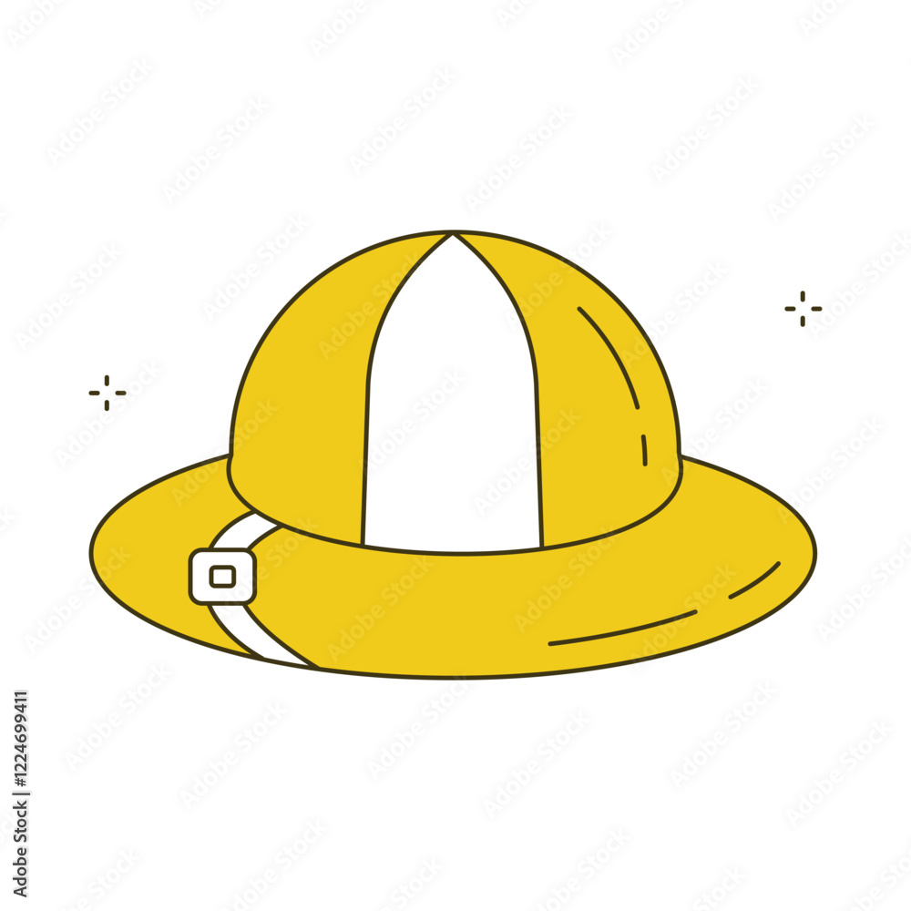 Naklejka premium Jungle Safari Adventure Hat Vector ICon Design