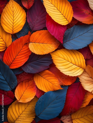 Wallpaper Mural A texture of fallen autumn leaves creating a rich, layered surface. Torontodigital.ca