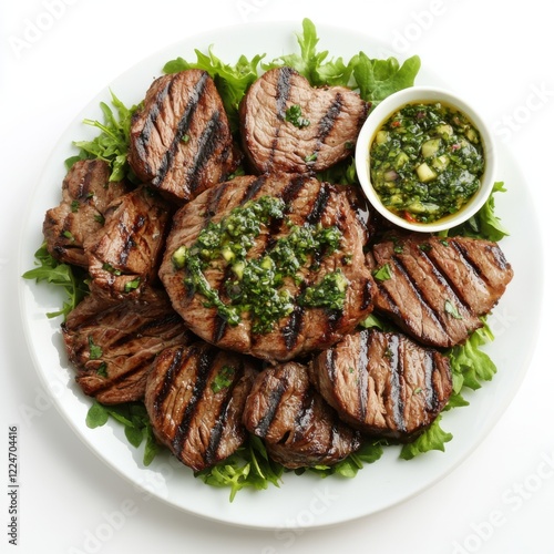  Hearts of palm grilled meat slices photo