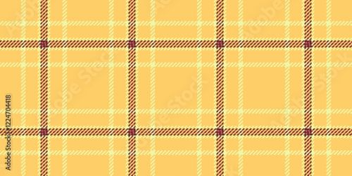 Strip texture textile background, other fabric seamless tartan. Pillow check vector plaid pattern in amber and lime colors.
