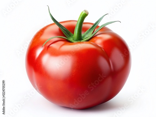 Wallpaper Mural Juicy Red Tomato Isolated on White Background, Perfect for Food Photography and Design Projects Torontodigital.ca