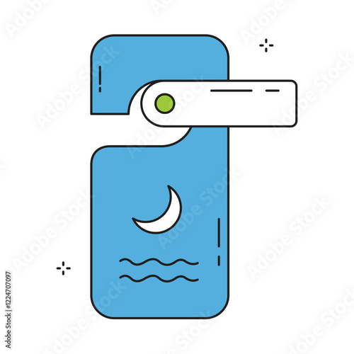 Hotel Privacy Door Hanger Tag Vector Icon Design