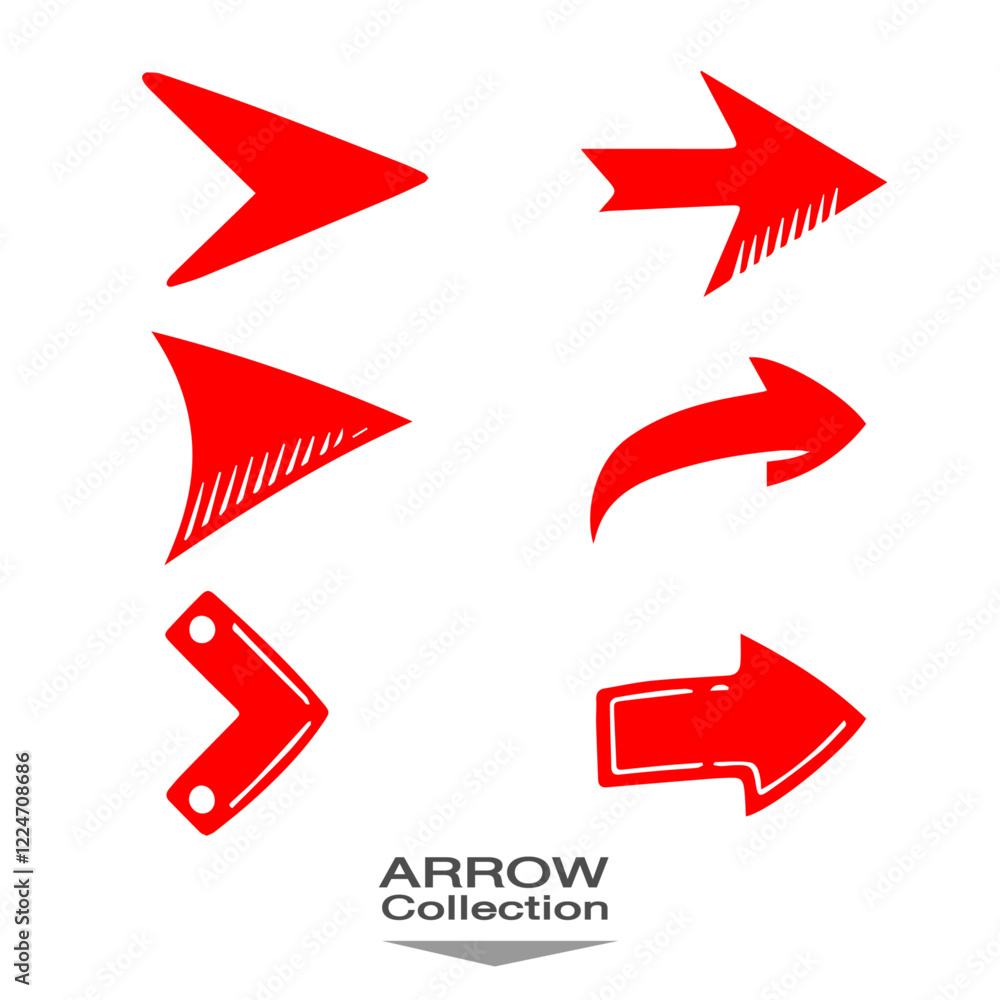 Fototapeta premium set of red arrows