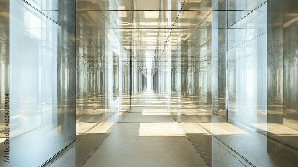 Endless Hall of Mirrors with Glowing Frame Endless Hall of Mirrors with Glowing Frame