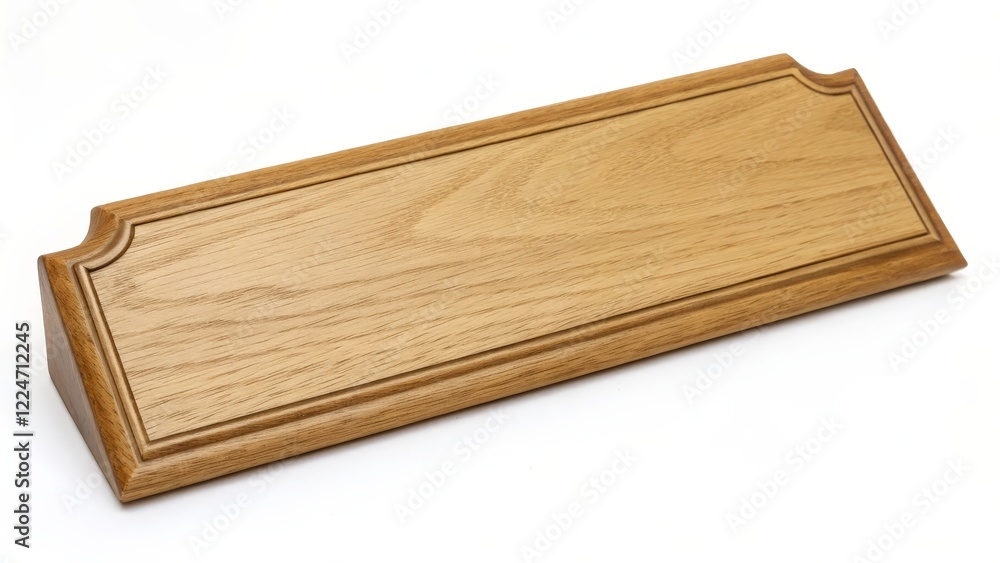 Wooden Plaque, Rectangular, Angled, Light Oak Wooden Plaque, Rectangular, Angled, Light Oak