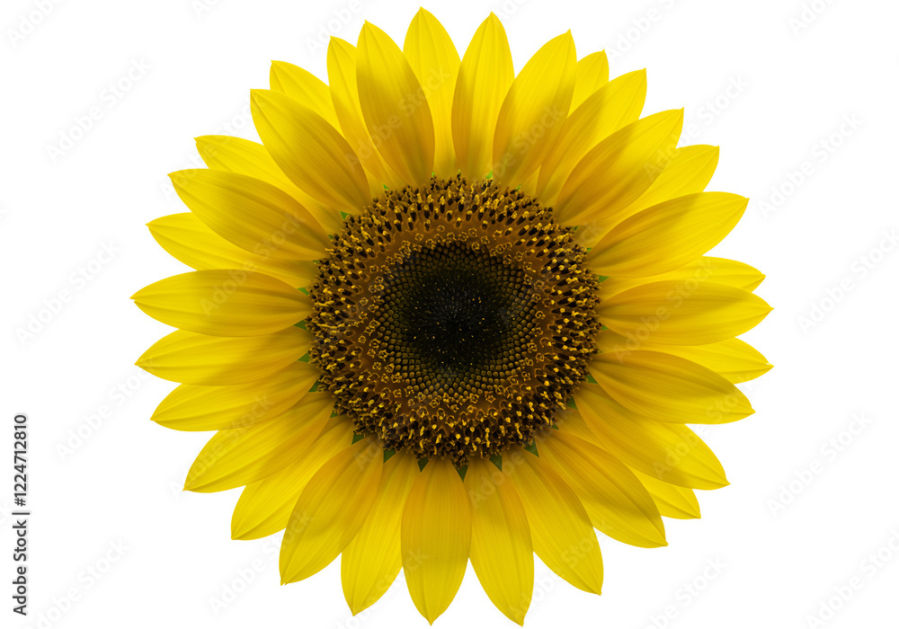 Fototapeta premium yellow sunflower flower isolated