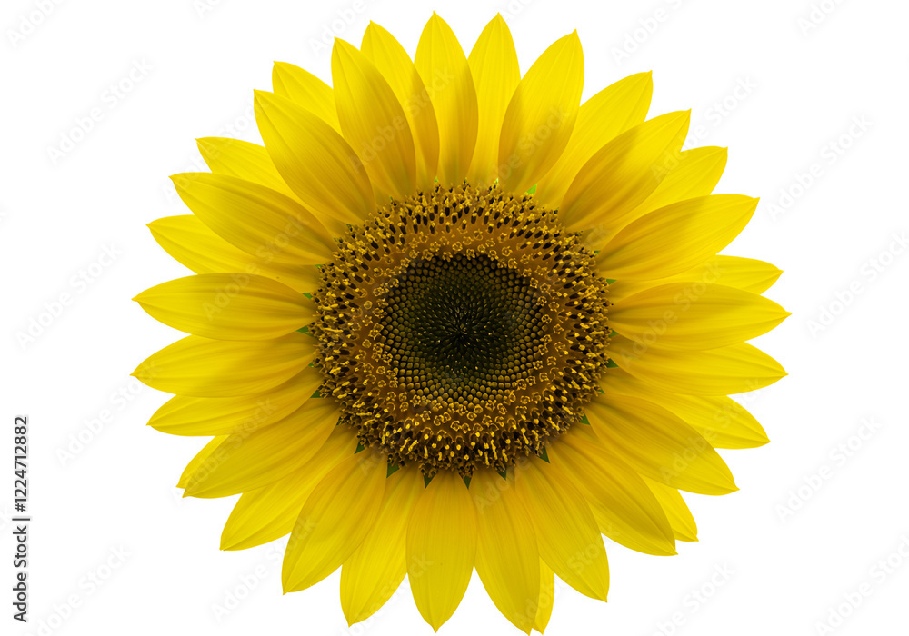 Fototapeta premium yellow sunflower flower isolated