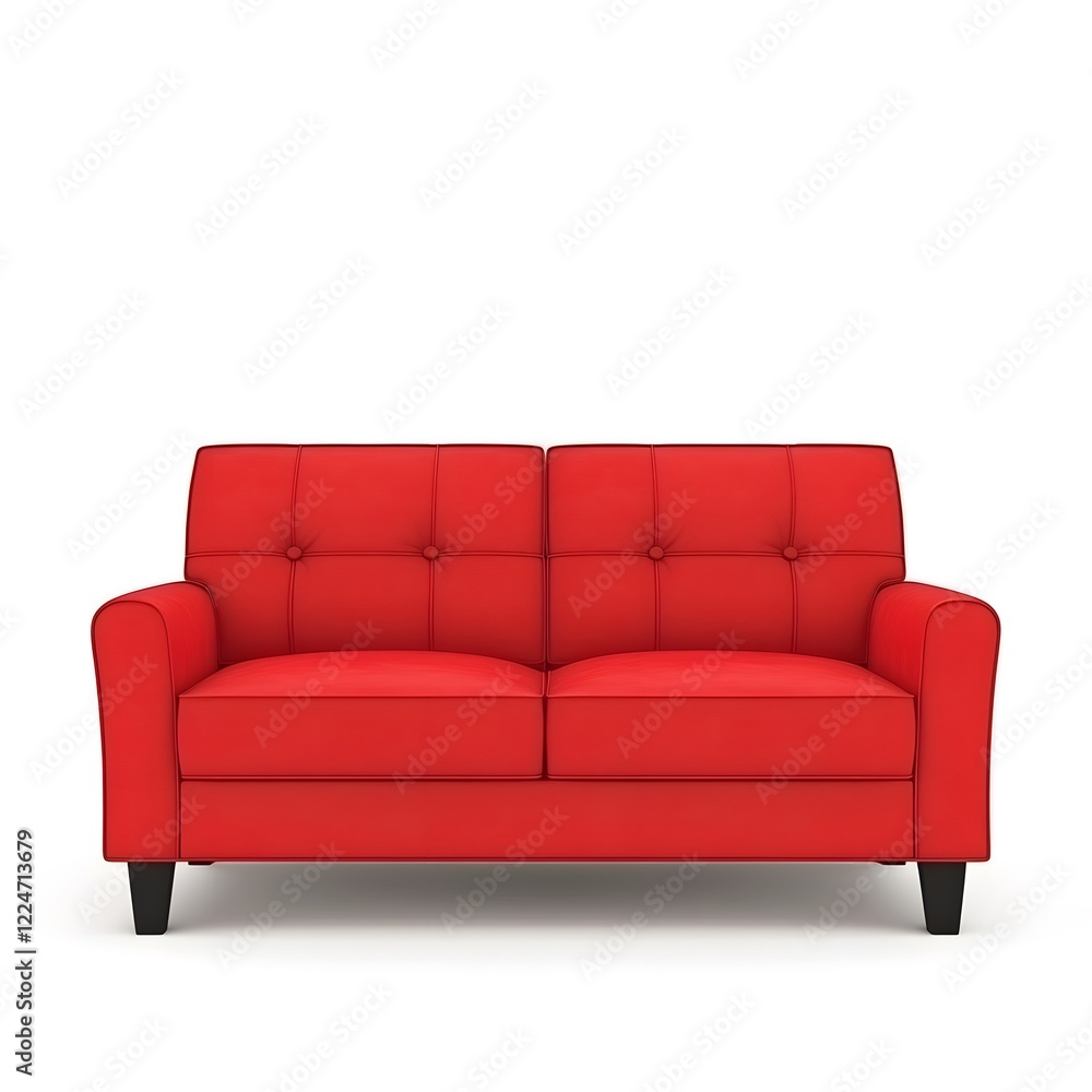 Obraz premium red sofa isolated