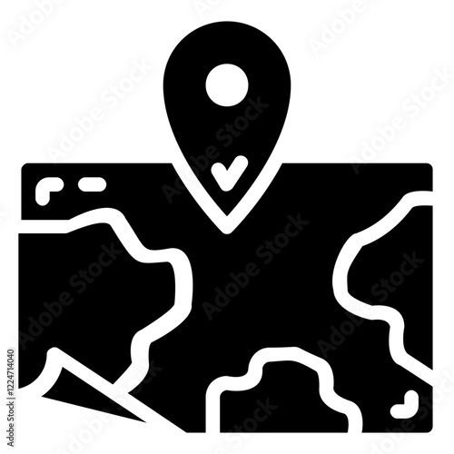 Free Download map vector glyph icon - GFXLoad