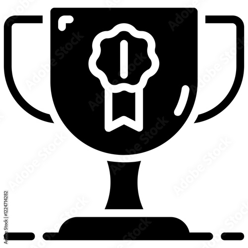 trophy vector glyph icon