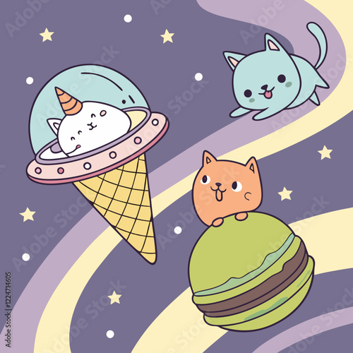 Adorable Cats in Space: A Whimsical Cosmic Adventure