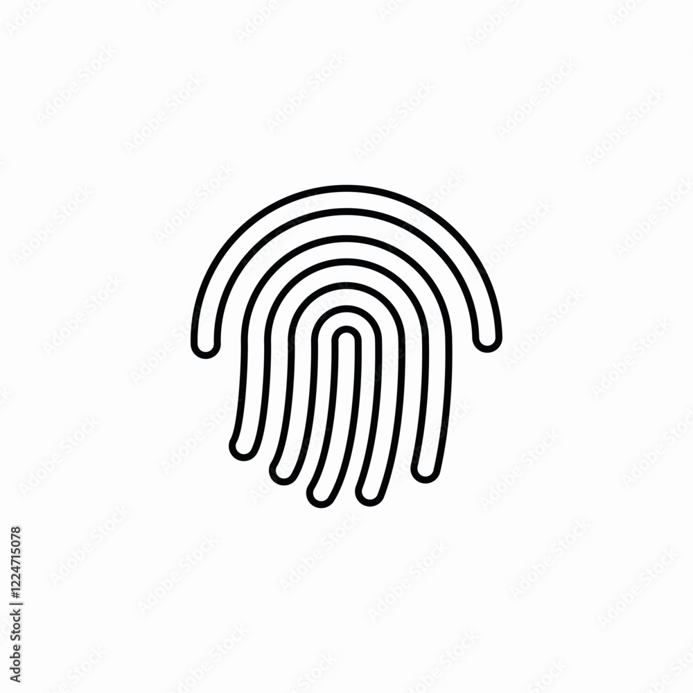 Fingerprint security scan icon vector sign Fingerprint security scan icon vector sign