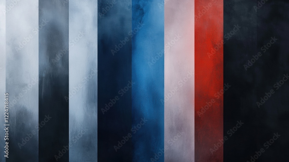 A series of stripes in blue, red, and black A series of stripes in blue, red, and black
