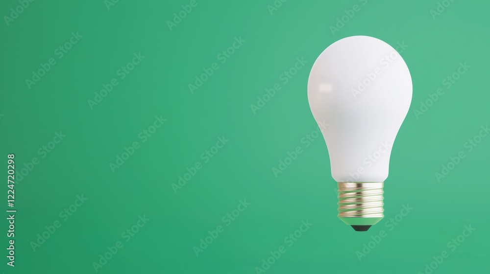 Illuminating ideas light bulb on green background conceptual image Illuminating ideas light bulb on green background conceptual image