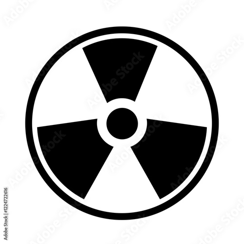 Radiation icon. Radiation hazard icon