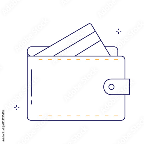 Everyday Wallet for Cash Vector Icon Design