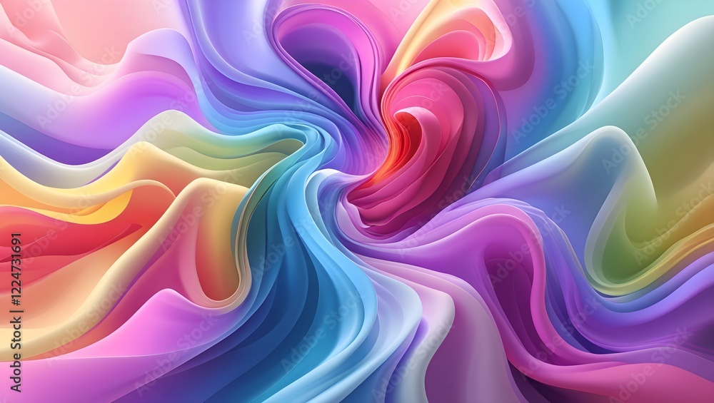 Obraz premium Vibrant ombreinspired gradients with soft
