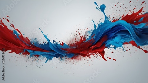 modern abstract blue, white and red background