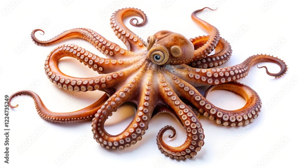 Obraz premium Octopus on White Background