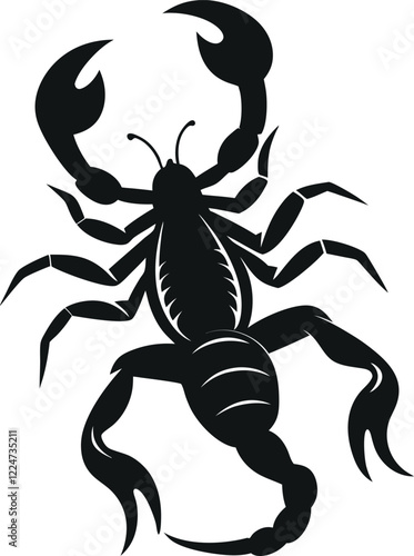 scorpion silhouette graphic vector illustration