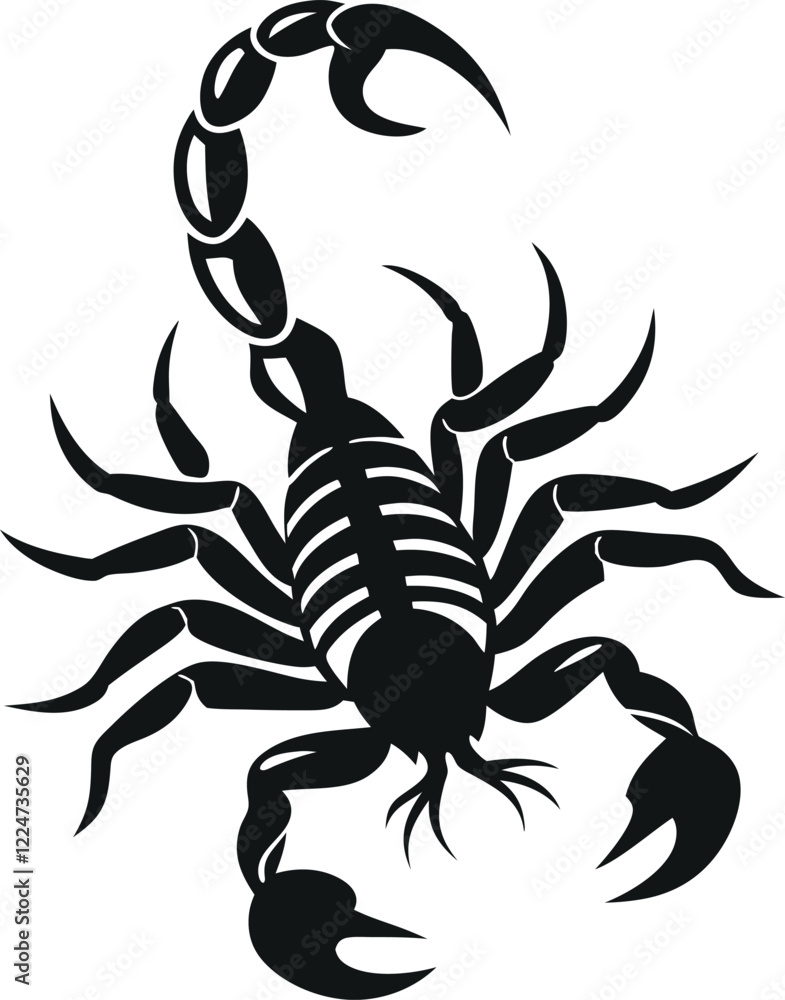Fototapeta premium scorpion silhouette graphic vector illustration