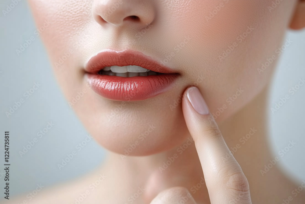 Obraz premium 口元のクローズアップ