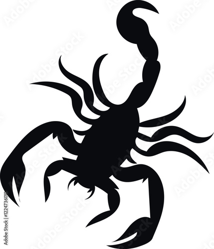 scorpion silhouette graphic vector illustration