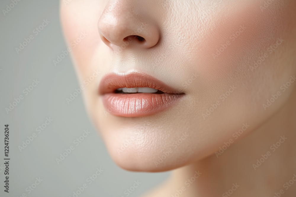Obraz premium 口元のクローズアップ