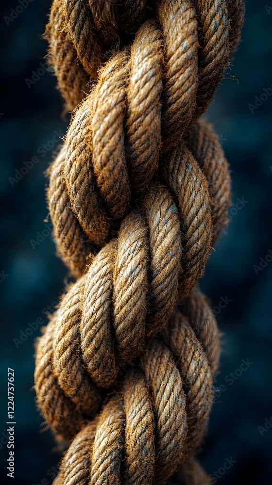 A texture of weathered rope fibers twisted into intricate knots. A texture of weathered rope fibers twisted into intricate knots.