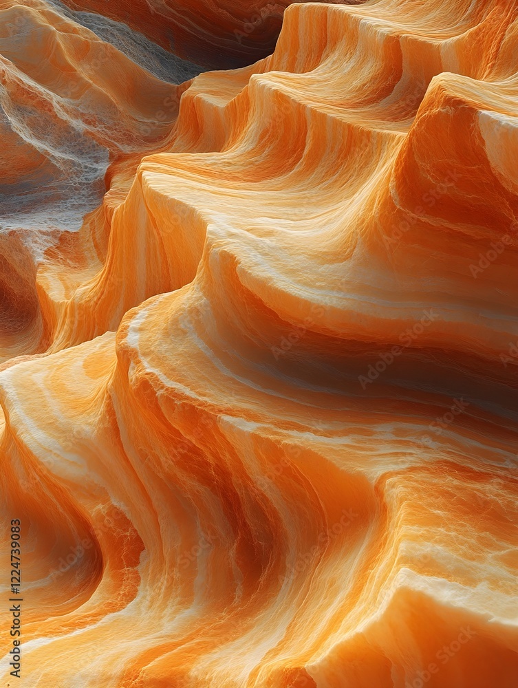 A texture of wind-eroded sandstone forming smooth, wavy lines. A texture of wind-eroded sandstone forming smooth, wavy lines.