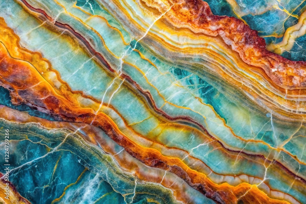 Obraz premium Luxurious Quartzite Stone Texture: Close-Up Aerial View