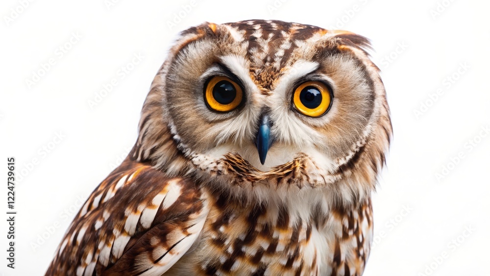 Naklejka premium Close-up Portrait of a Northern Hawk Owl