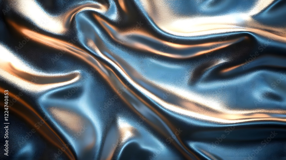 A texture of wrinkled foil catching light reflections. A texture of wrinkled foil catching light reflections.
