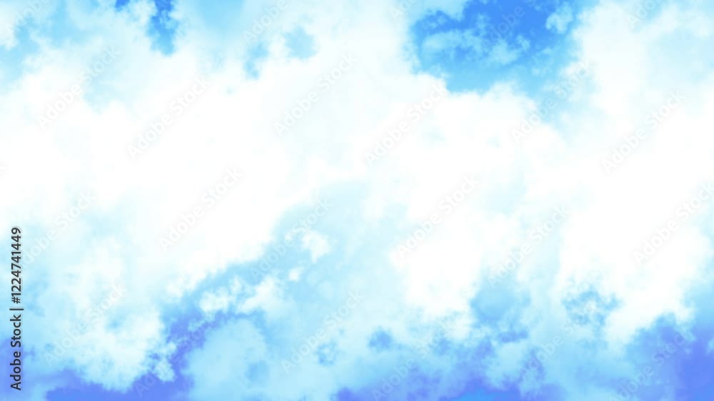 Abstract blue sky and white clouds loop background Abstract blue sky and white clouds loop background