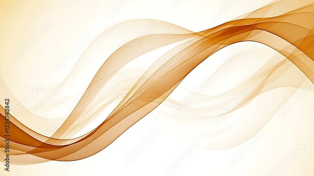 Abstract Golden Brown Waves Flowing Design Abstract Golden Brown Waves Flowing Design