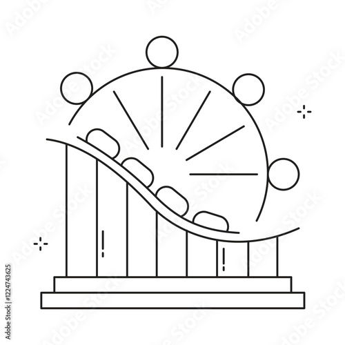 Exciting Amusement Park Fun Vector Icon Design