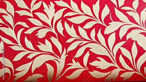 Wallpaper Mural Elegant Red and Gold Floral Wallpaper Design Torontodigital.ca