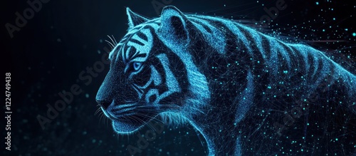 Wallpaper Mural Digital Tiger: A Mesmerizing Cybernetic Portrait Torontodigital.ca