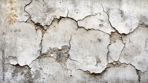 Wallpaper Mural cracked white concrete wall revealing textured surface background.Closeup of White Cracked Surface.Background Texture Of A Weathered And Cracked Concrete Wall Overlay Torontodigital.ca