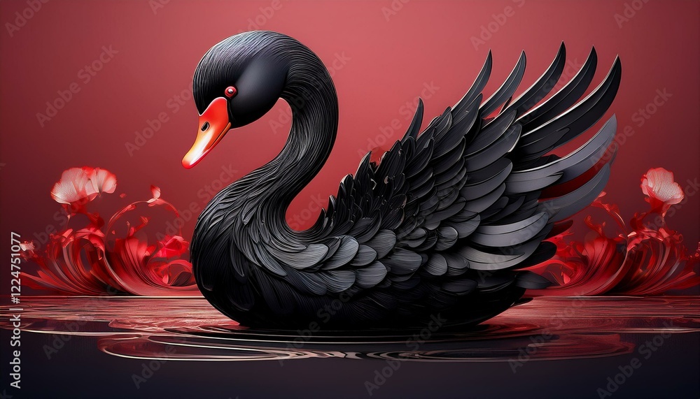 Obraz premium Schwarzer Schwan