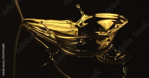 Wallpaper Mural Super slow motion of motor engine lubricant oil is being poured splashing drops by auto mechanic for regular changing in car assistance center or garage at 1500 fps. Torontodigital.ca