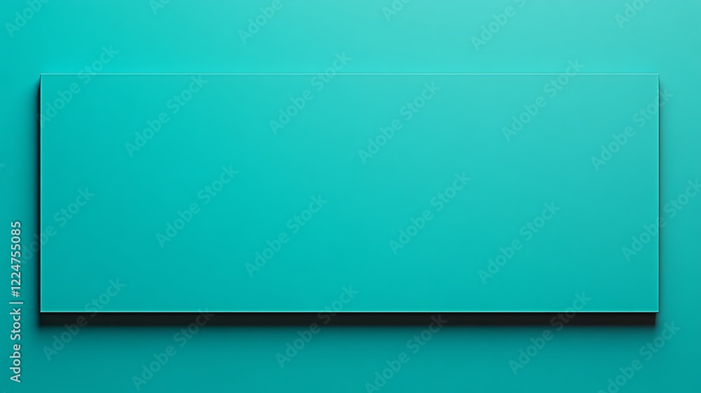 Obraz premium Teal Rectangular Shape Against Teal Background