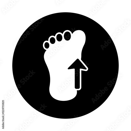 green footprint arrow