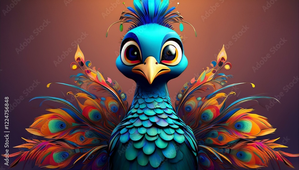 Fototapeta premium Niedlicher Pfau