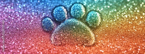 squish paw beautiful colorful toy. Selective focus.