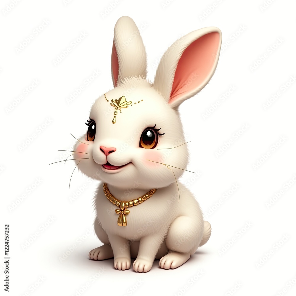 Obraz premium An isometric depiction of a rabbit icon